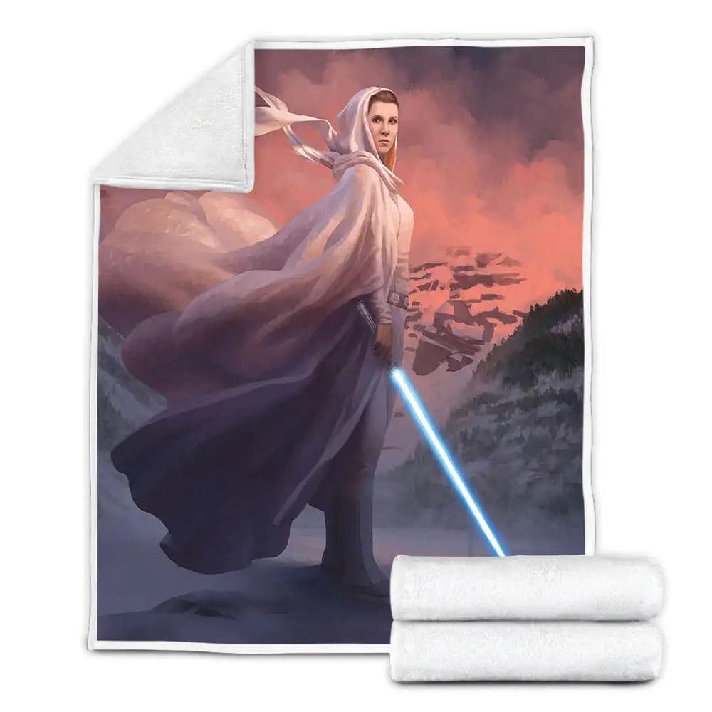 Star Wars Princess Leia And The Lightsaber Fleece Blanket Perfect 