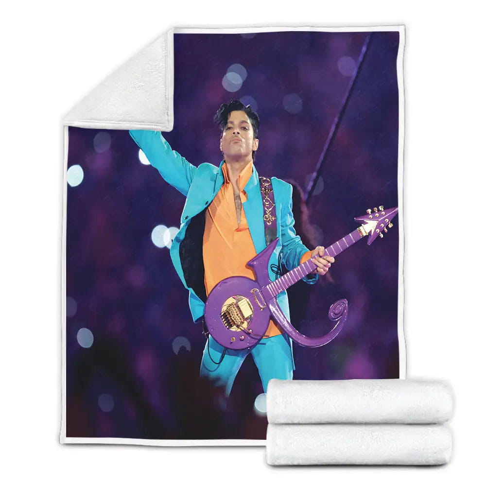 Prince Super Bowl Fleece Blanket Gift For Christmas Thanksgiving Halloween