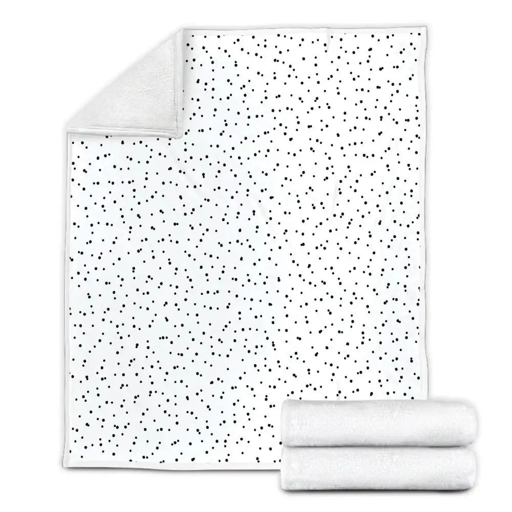 Polka Dots Fleece Blanket Gift For Birthday Halloween Christmas Thanksgiving