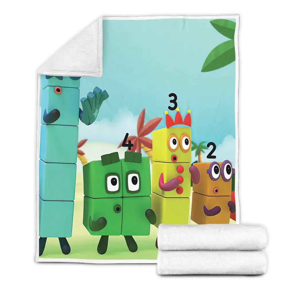 Numberblocks People Gather From One To Six Fleece Blanket Perfect 