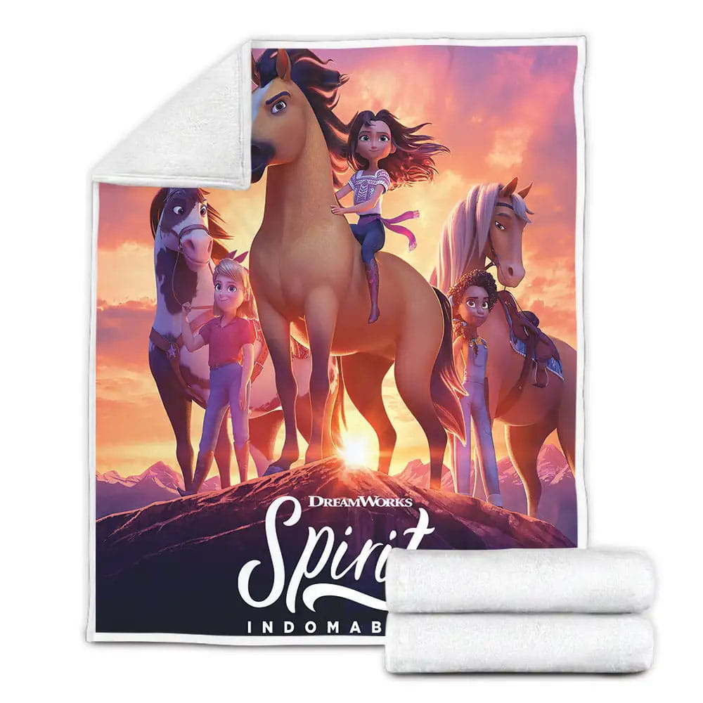 Spirit Untamed 2021 Movie Sunshine Image Fleece Blanket Perfect 