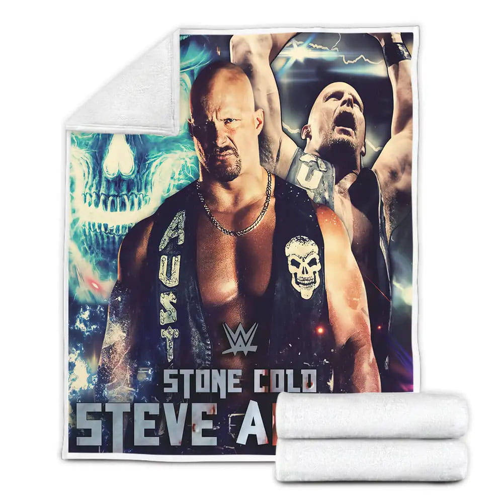 Steve Austin Cool Photograph Of Stone Cold Fleece Blanket Perfect 