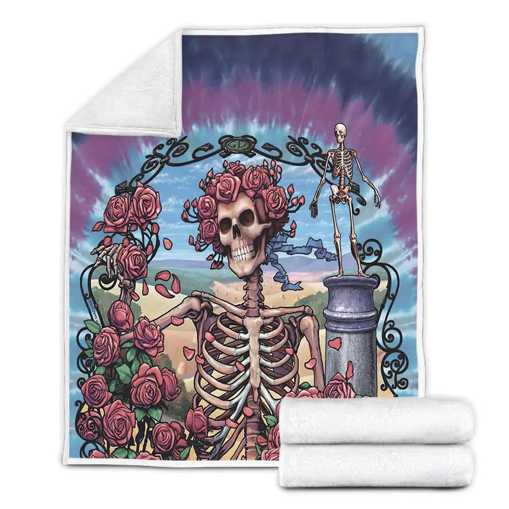 The Grateful Dead Fleece Blanket Gift For Christmas Thanksgiving Halloween