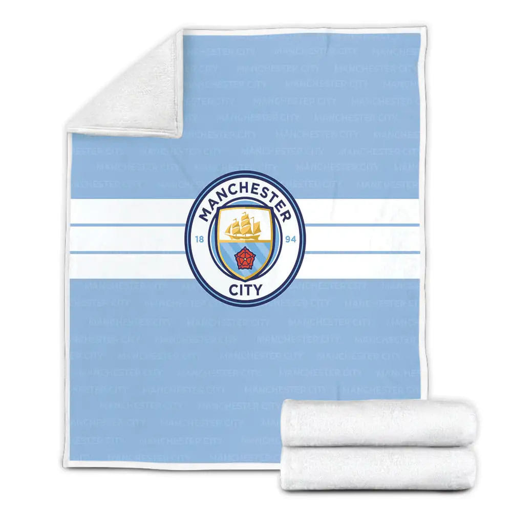 Manchester City Fc Football Club Fleece Blanket Gift For Wife Husband Besties