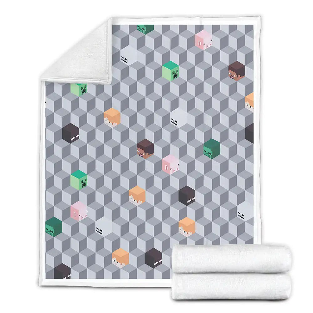 Minecraft Organic Fleece Blanket Gift For Christmas Thanksgiving Halloween