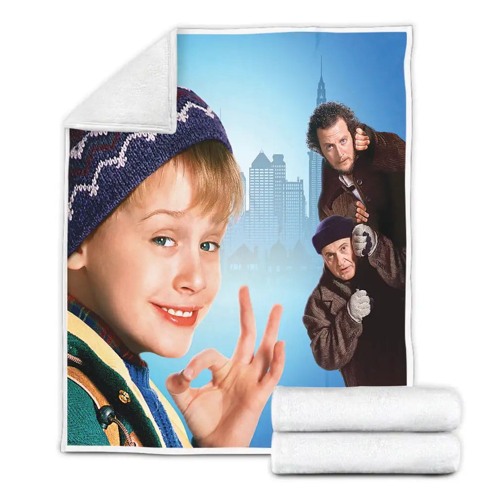 Home Alone 2 Lost In New York Movie Poster Fleece Blanket Perfect 
