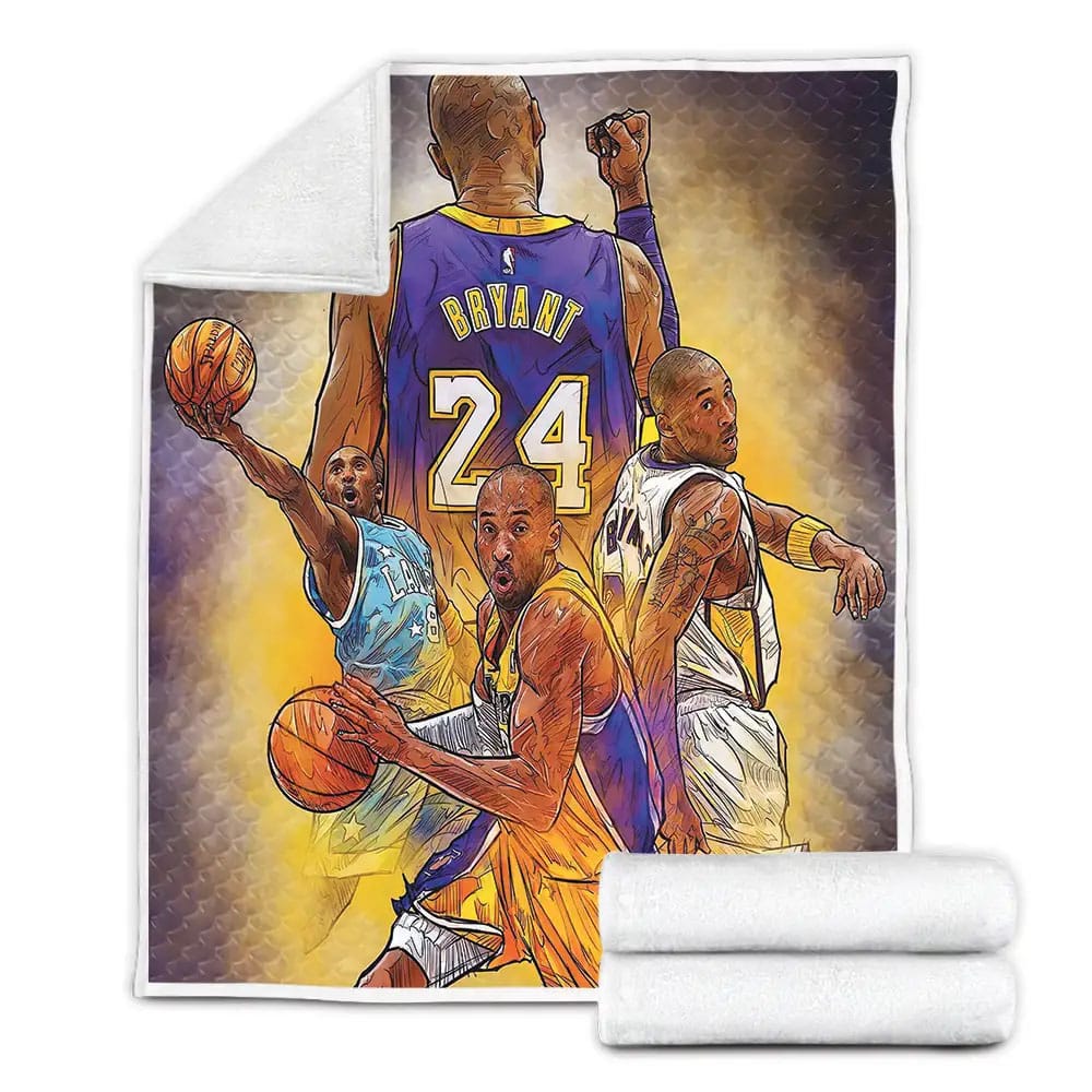 Kobe Bryant Basketball Evolution Fleece Blanket Gift For Wife Husband Besties