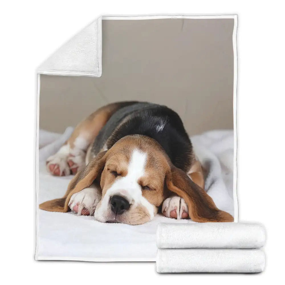 Beagle Dog Fleece Blanket Gift For Birthday Halloween Christmas Thanksgiving