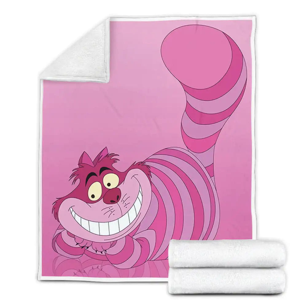 Alice In Wonderland Cheshire Cat Fleece Blanket Gift For Wife Husband Besties