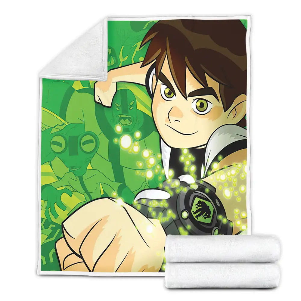 Ben 10 Cartoon Networks Series Fleece Blanket Gift For Wife Husband Besties