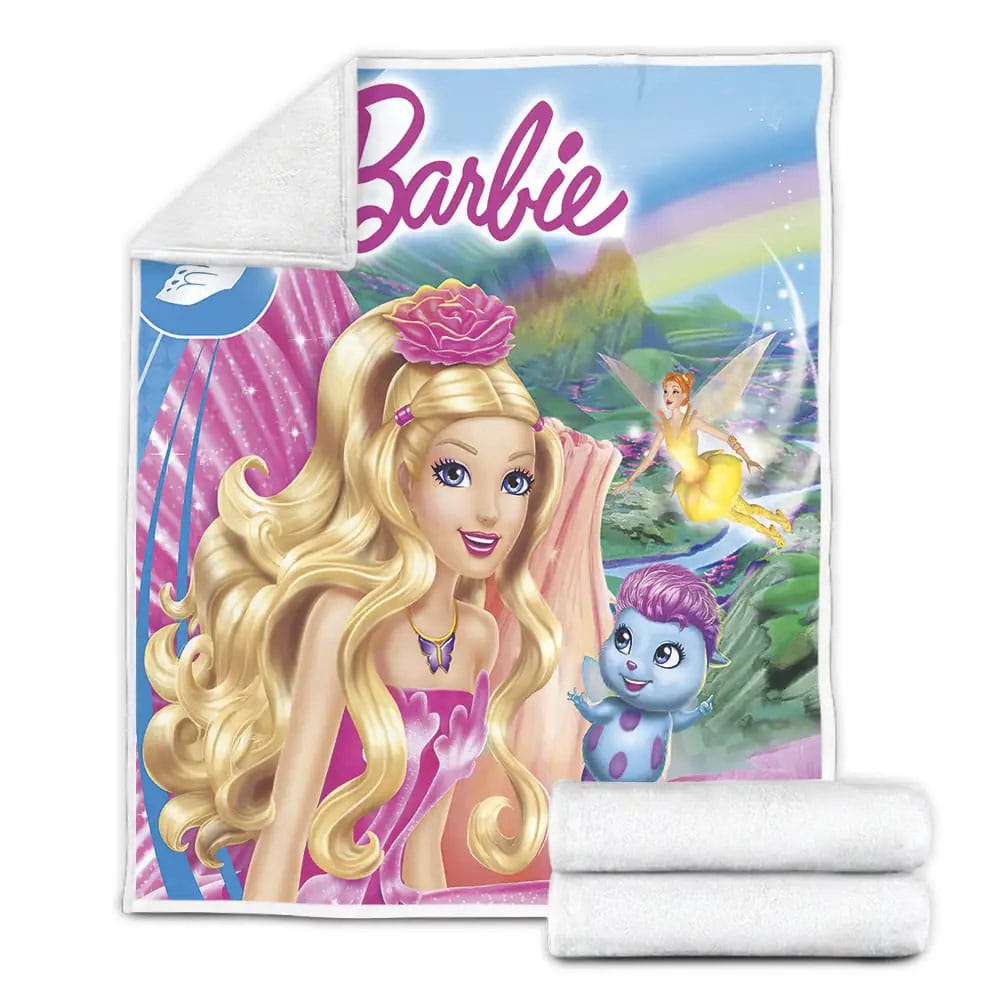 Barbie Fairytopia Fleece Blanket Gift For Christmas Thanksgiving Halloween