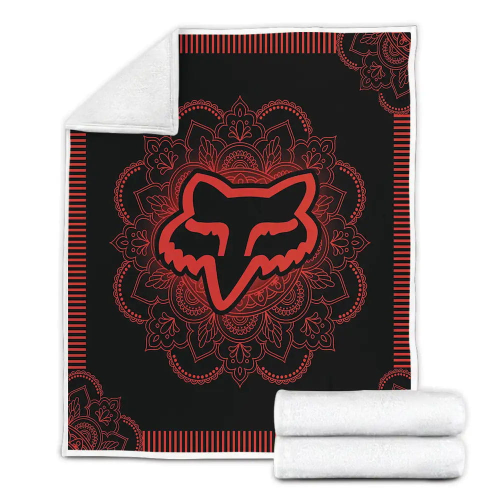 Fox Racing Fleece Blanket Gift For Birthday Halloween Christmas Thanksgiving