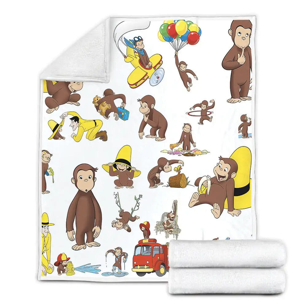 Curious George In So Many Moments With Ted Fleece Blanket Perfect 