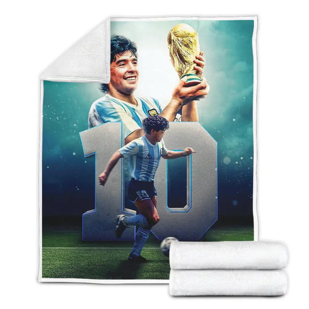 Diego Maradona Rip Fleece Blanket Gift For Christmas Thanksgiving Halloween