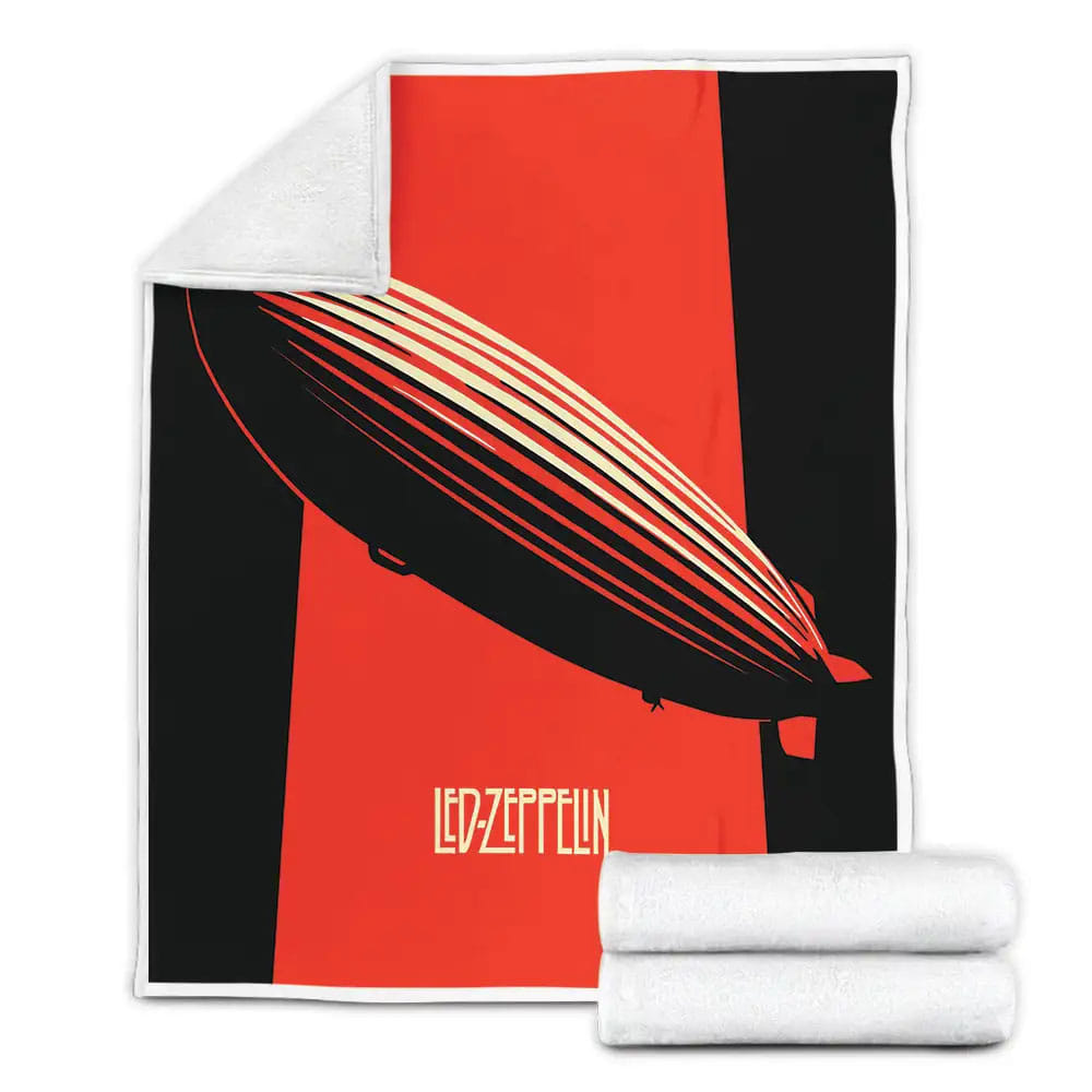 Led Zeppelin Blimp Fleece Blanket Gift For Christmas Thanksgiving Halloween