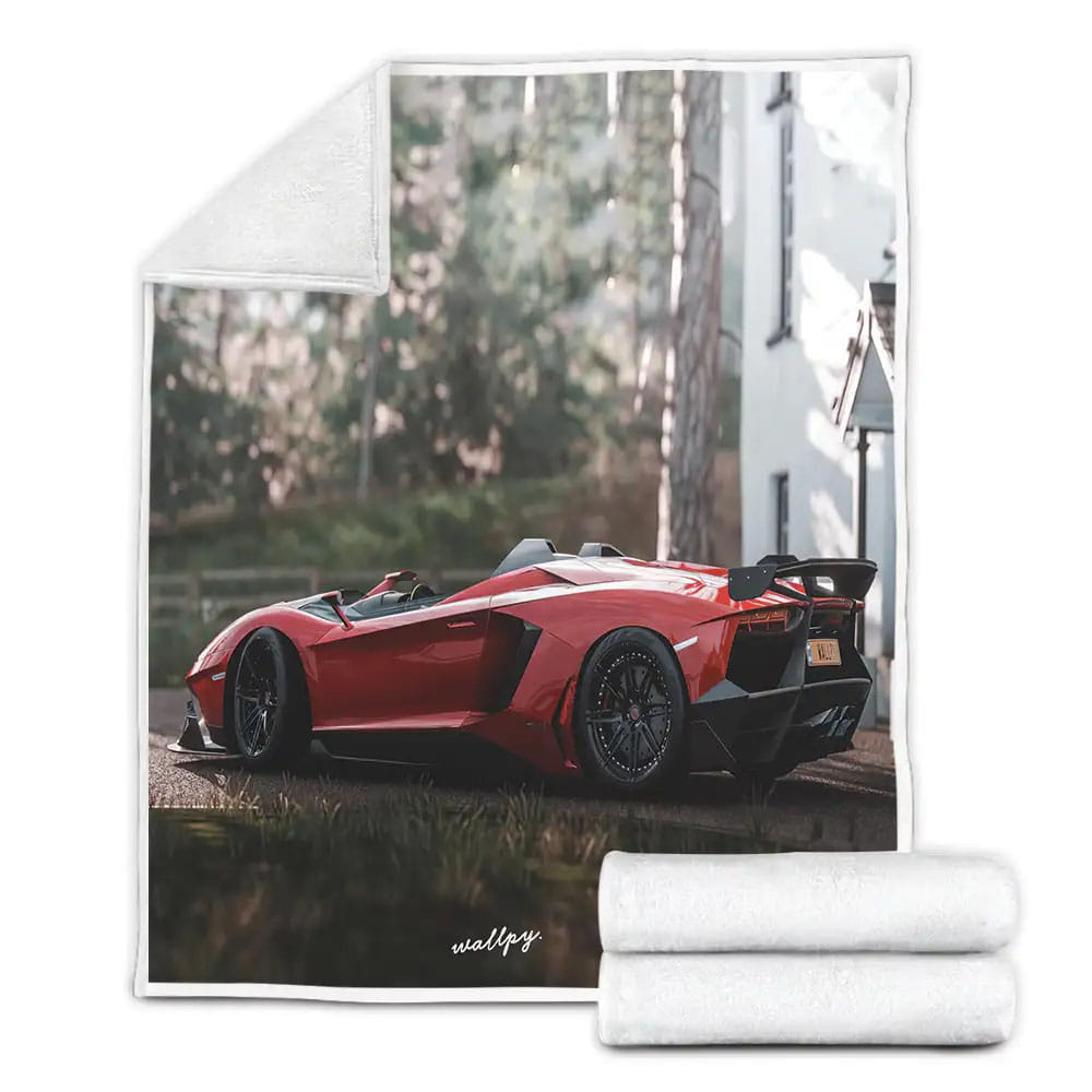 Lamborghini Fleece Blanket Gift For Birthday Halloween Christmas Thanksgiving