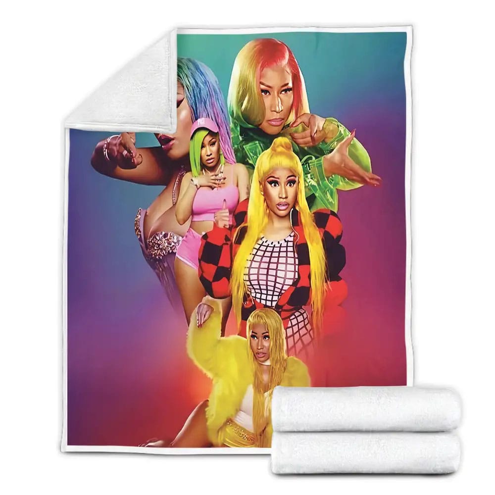 Nicki Minaj Barbie Dreams Moments Fleece Blanket Gift For Wife Husband Besties