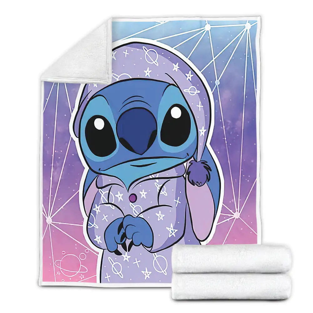 Lilo And Stitch Stitch In Pijama Fleece Blanket Gift For Wife Husband Besties