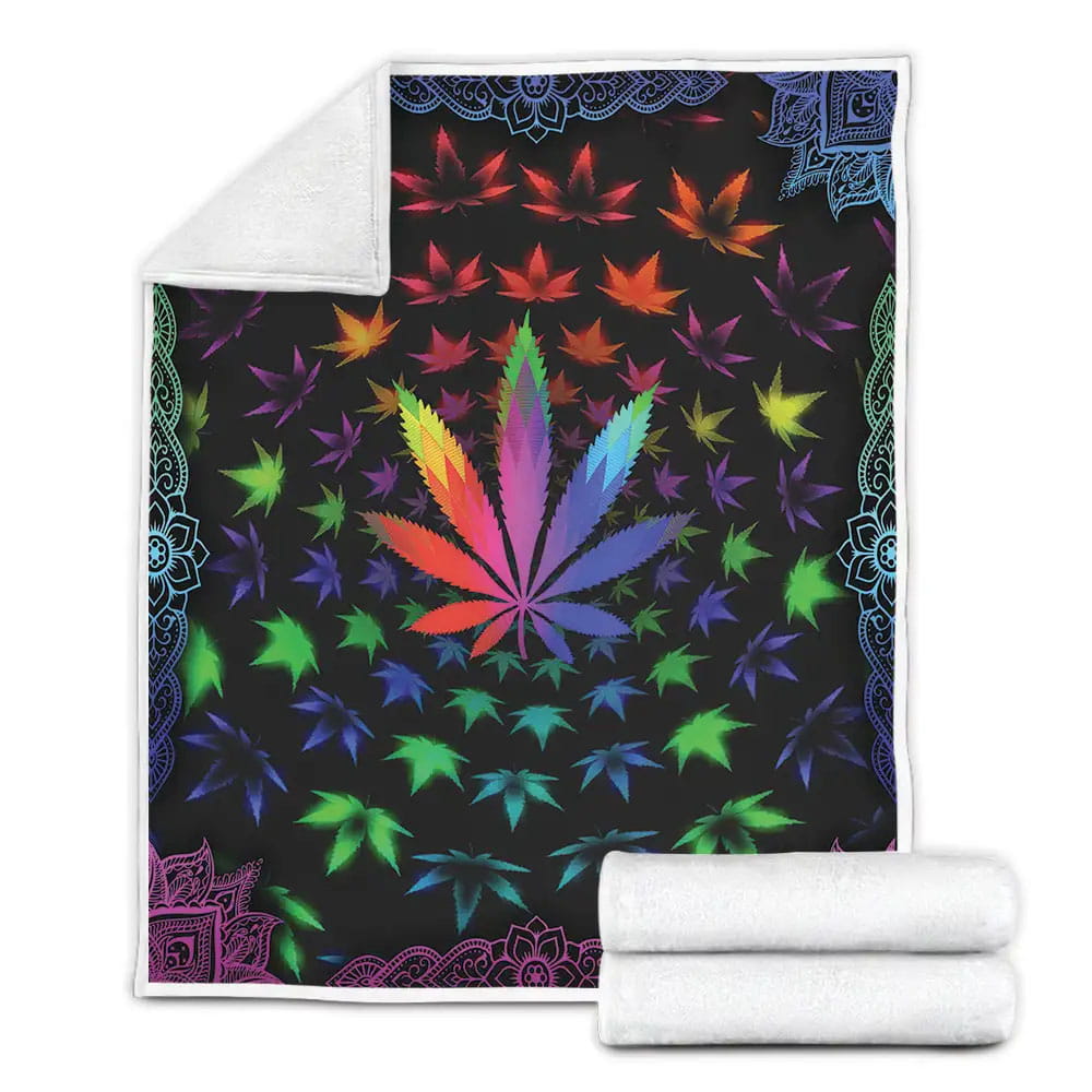 Ligerking 420 weed Fleece Blanket Gift For Christmas Thanksgiving Halloween