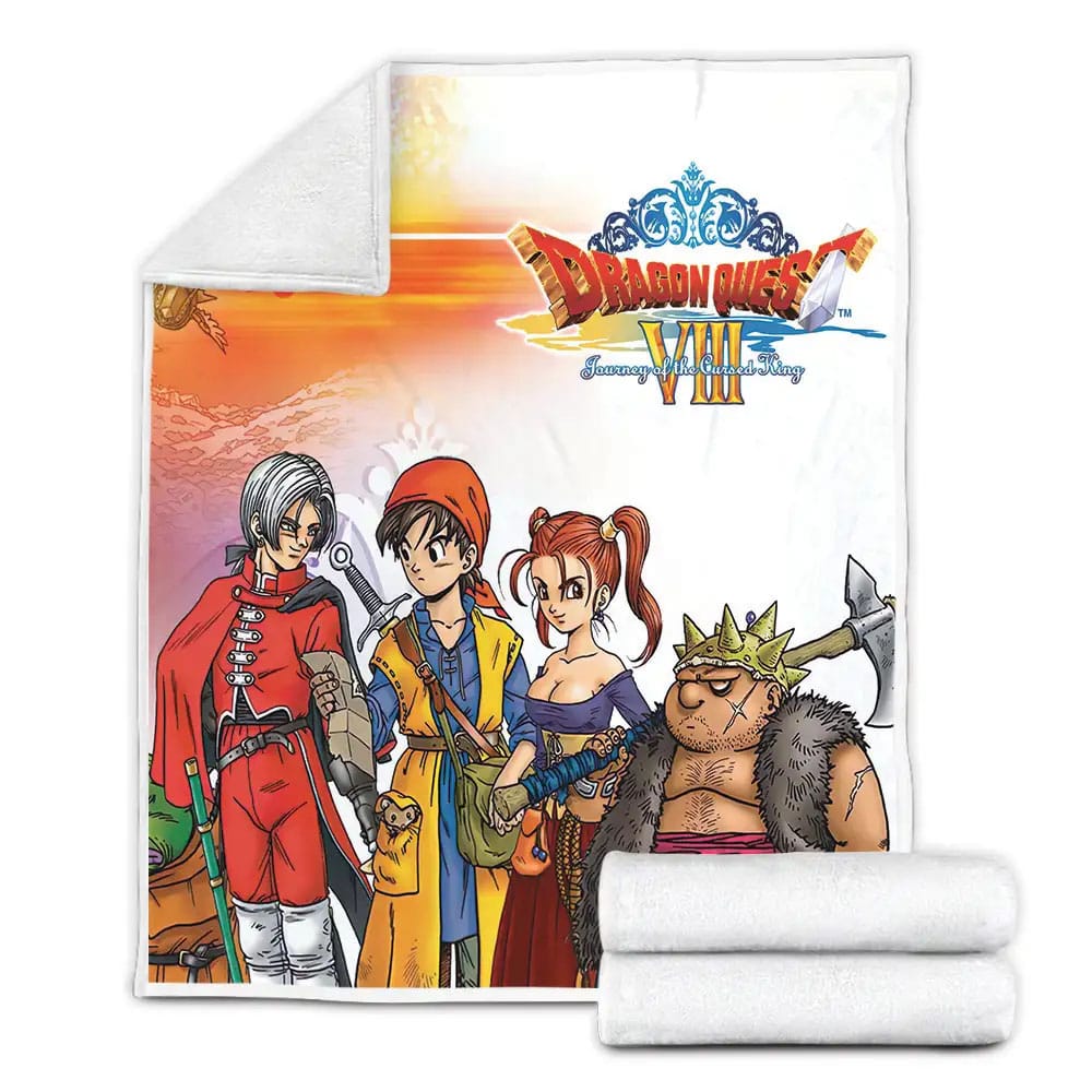 Dragon Quest Viii Characters Poster Artwork Fleece Blanket Perfect 