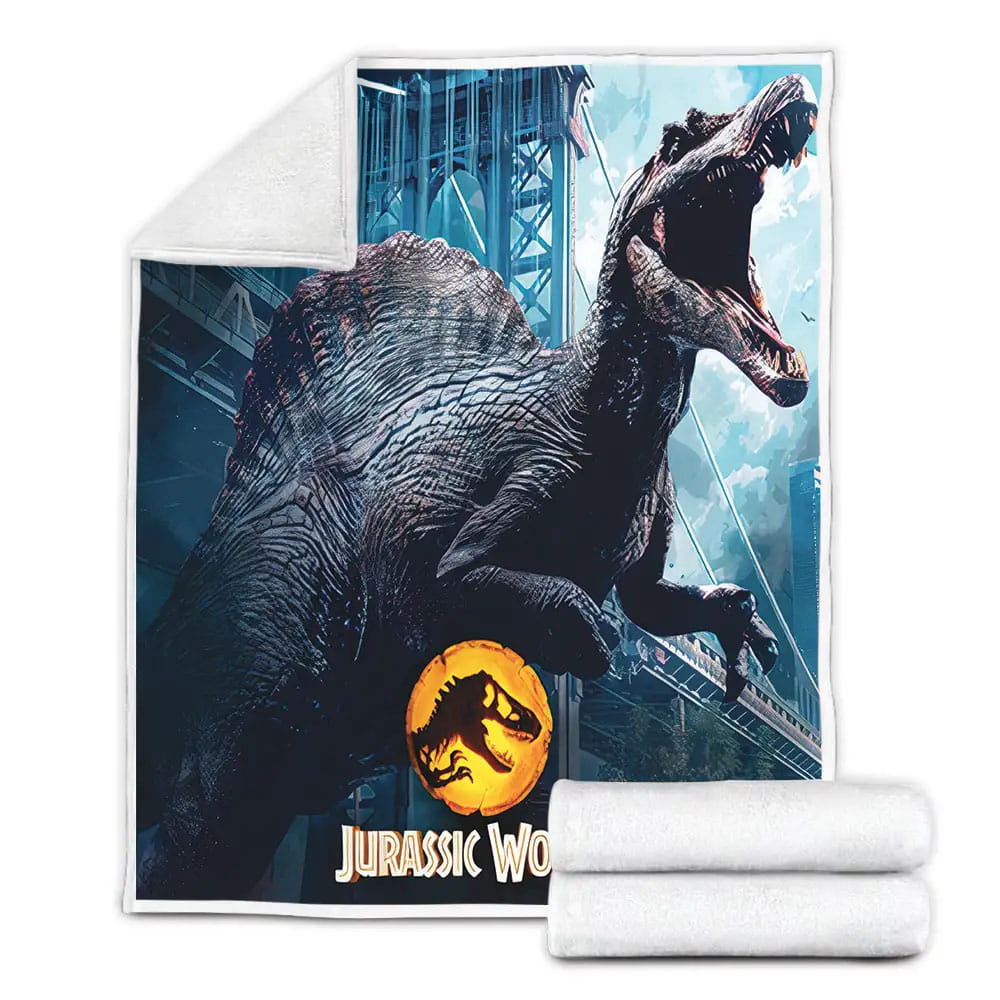 Jurassic World Dominion 2022 Movie Poster Fleece Blanket Perfect 