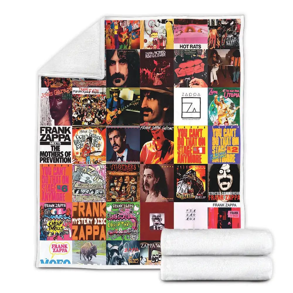 Frank Zappa Albums Fleece Blanket Gift For Christmas Thanksgiving Halloween