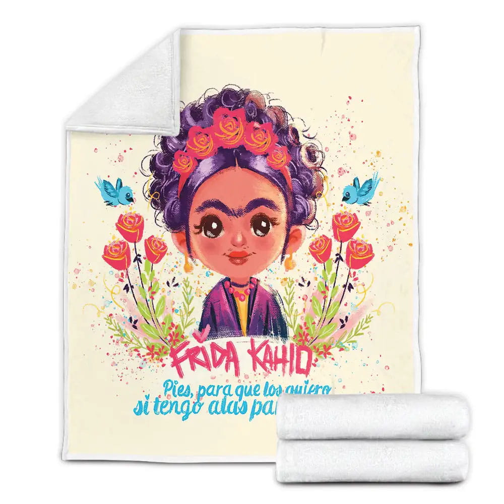 Frida Kahlo Fleece Blanket Gift For Birthday Halloween Christmas Thanksgiving