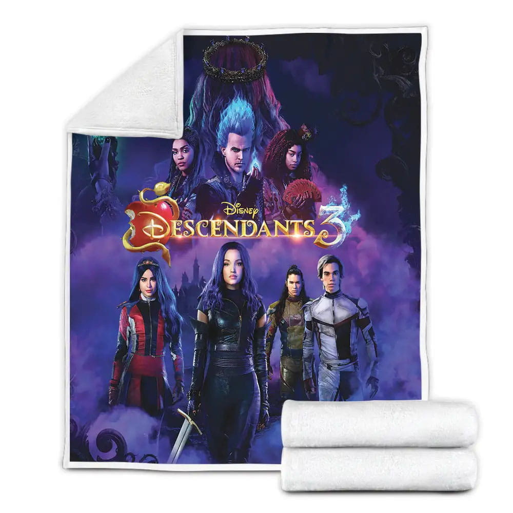 Descendants Poster Fleece Blanket Gift For Christmas Thanksgiving Halloween