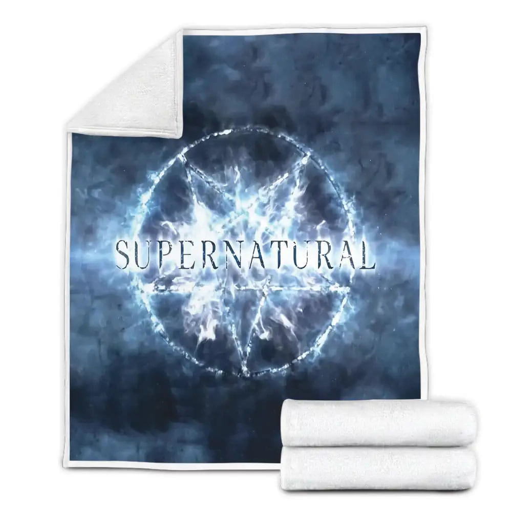 Supernatural Fleece Blanket Gift For Birthday Halloween Christmas Thanksgiving