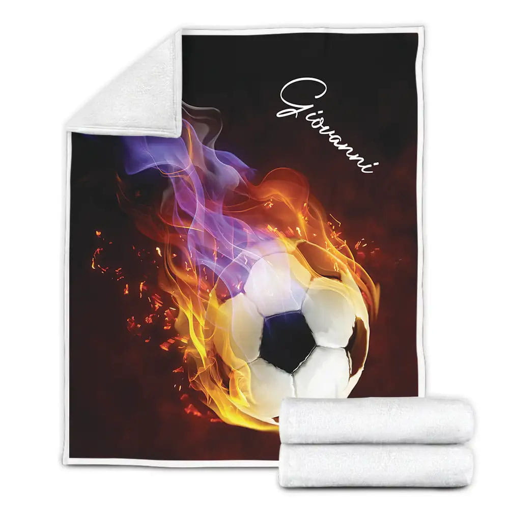 Petmytshirt Soccer Fleece Blanket Gift For Christmas Thanksgiving Halloween