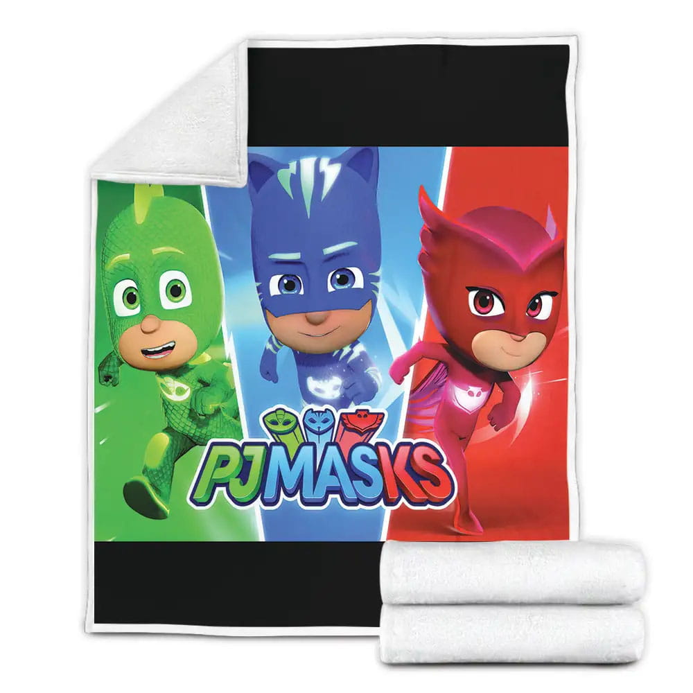 Pj Masks The Superhero Team Poster Fleece Blanket Gift For Wife Husband Besties