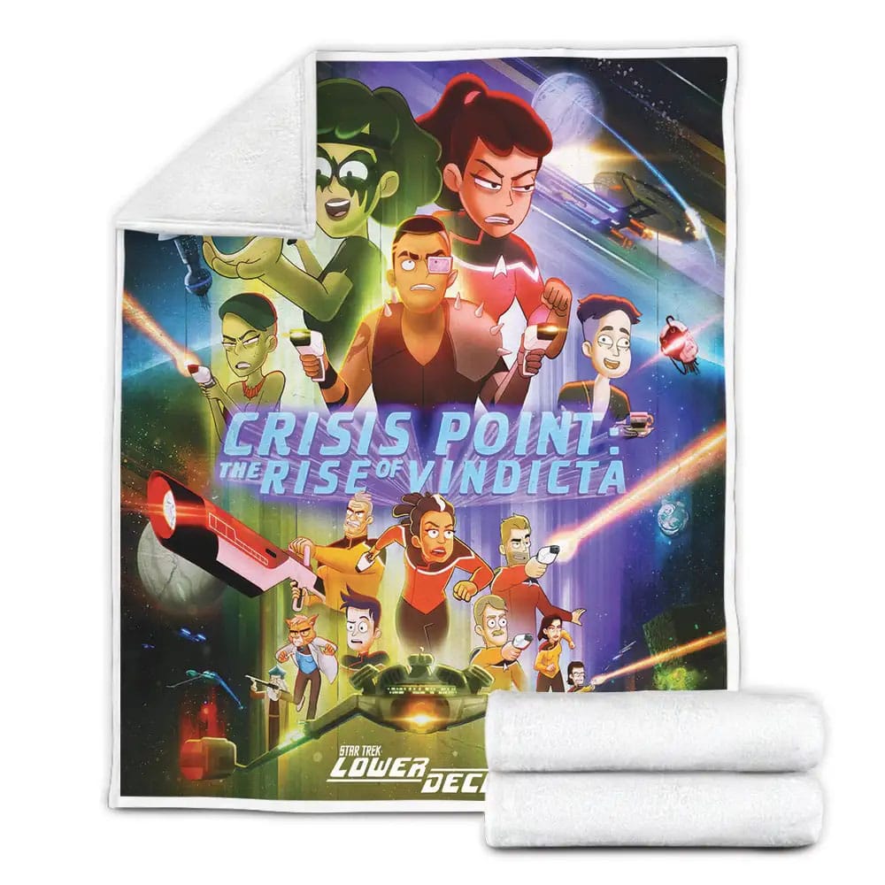 Star Trek Lower Decks Movie Poster Fleece Blanket Gift For Wife Husband Besties
