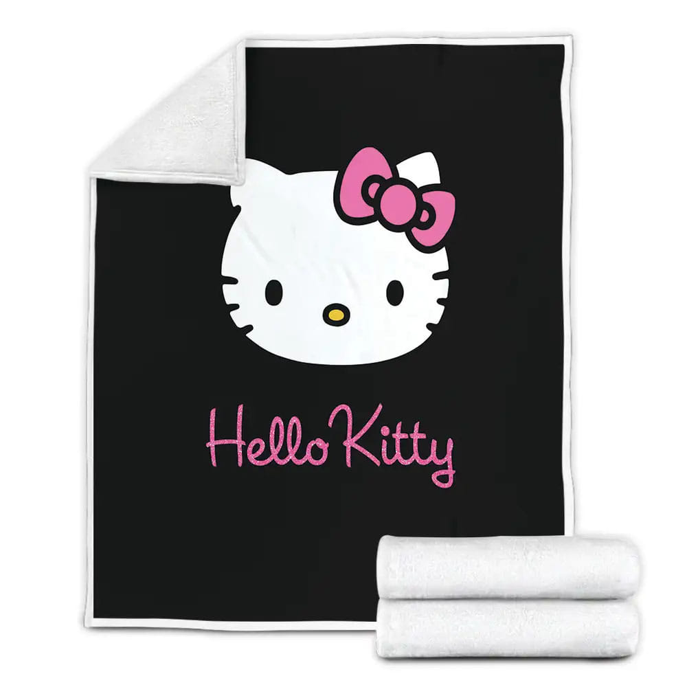 Hello Kitty Cartoon Fleece Blanket Gift For Christmas Thanksgiving Halloween
