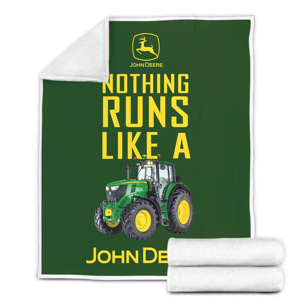 John Deere Tractors Fleece Blanket Gift For Christmas Thanksgiving Halloween