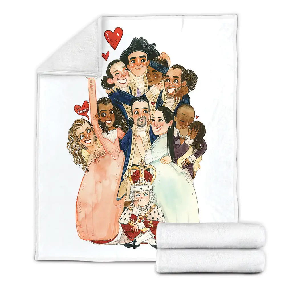 Hamilton Wallpaper Of The Musical Fleece Blanket Gift For Wife Husband Besties