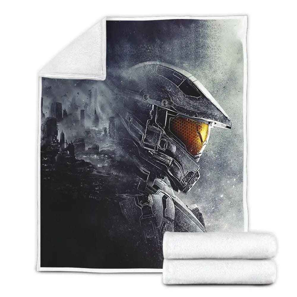 Halo Master Chief 4 Fleece Blanket Gift For Christmas Thanksgiving Halloween