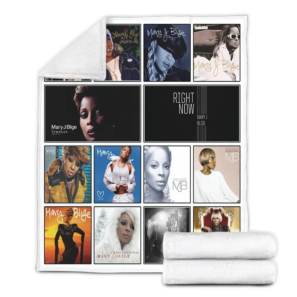 Mary J Blige Fleece Blanket Gift For Birthday Halloween Christmas Thanksgiving