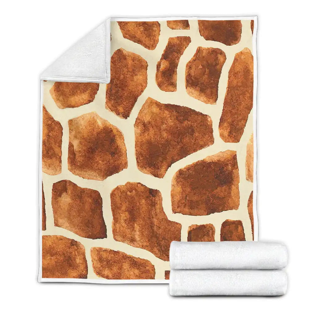 Giraffe Skin Fleece Blanket Gift For Birthday Halloween Christmas Thanksgiving