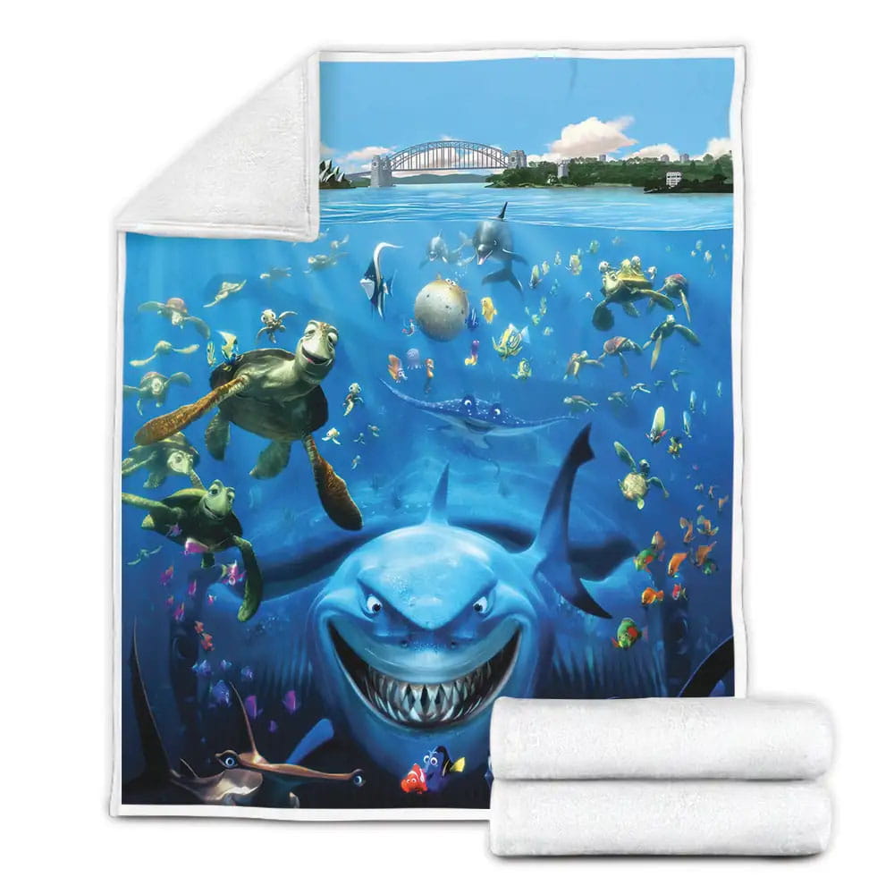 Finding Nemo All Characters In One Fleece Blanket Gift For Wife Husband Besties