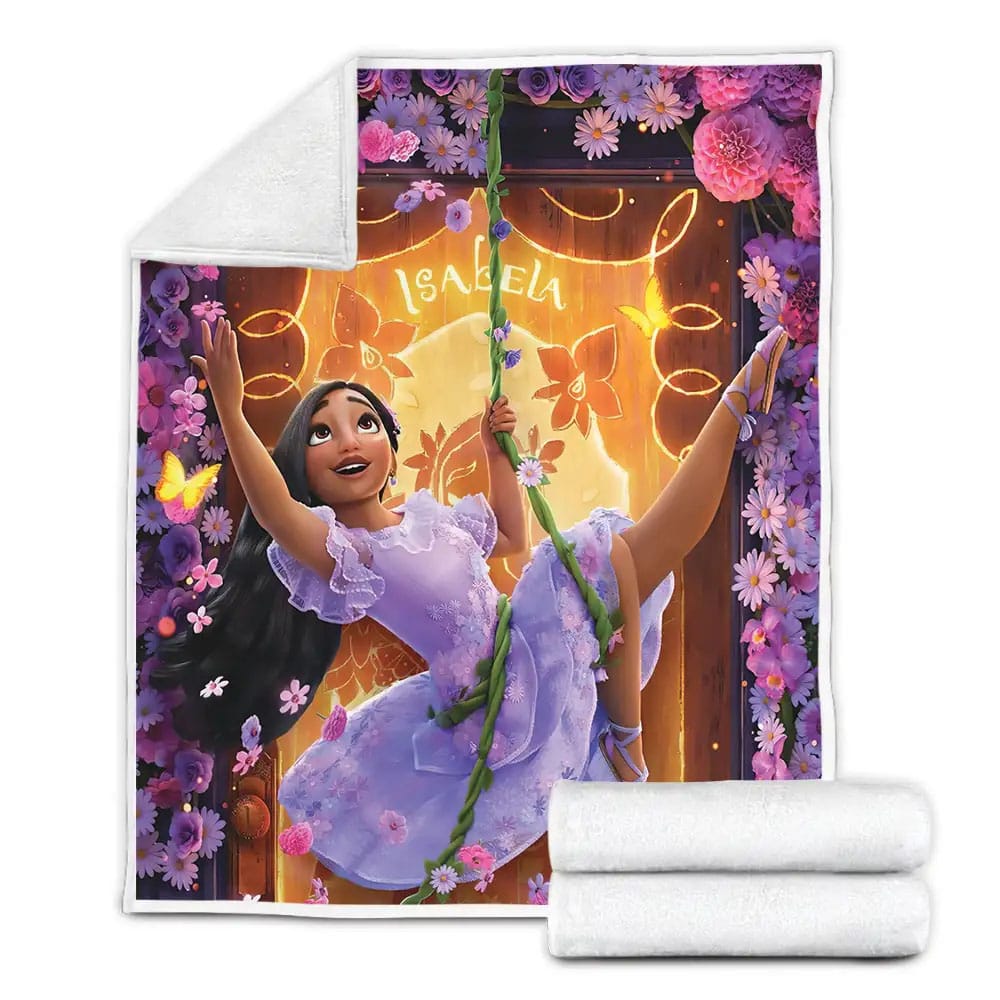 Encanto Isabela Madrigals Magic Door Poster Fleece Blanket Perfect 