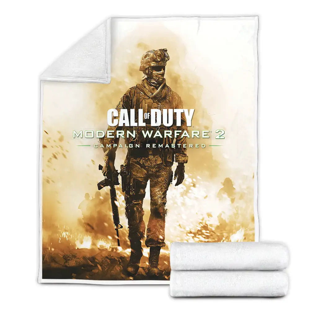 Call Of Duty Modern Warfare 2 Alone Soldier Fleece Blanket Perfect 