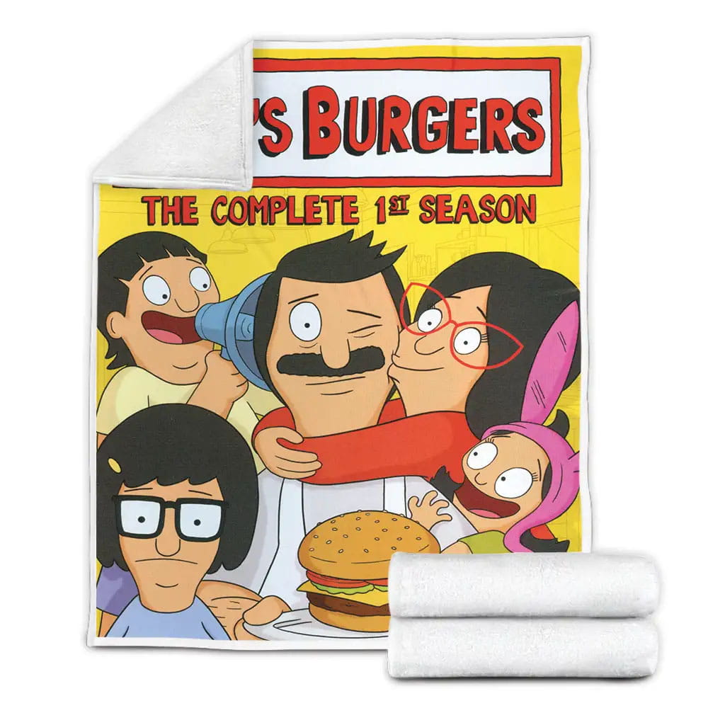 Bobs Burgers The Complete 1st Season Poster Fleece Blanket Perfect 