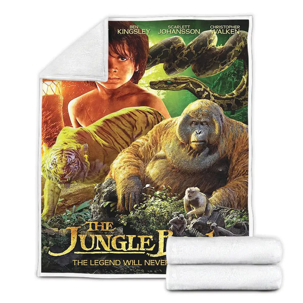 Disney Movies The Jungle Book 2016 Fleece Blanket Gift For Wife Husband Besties