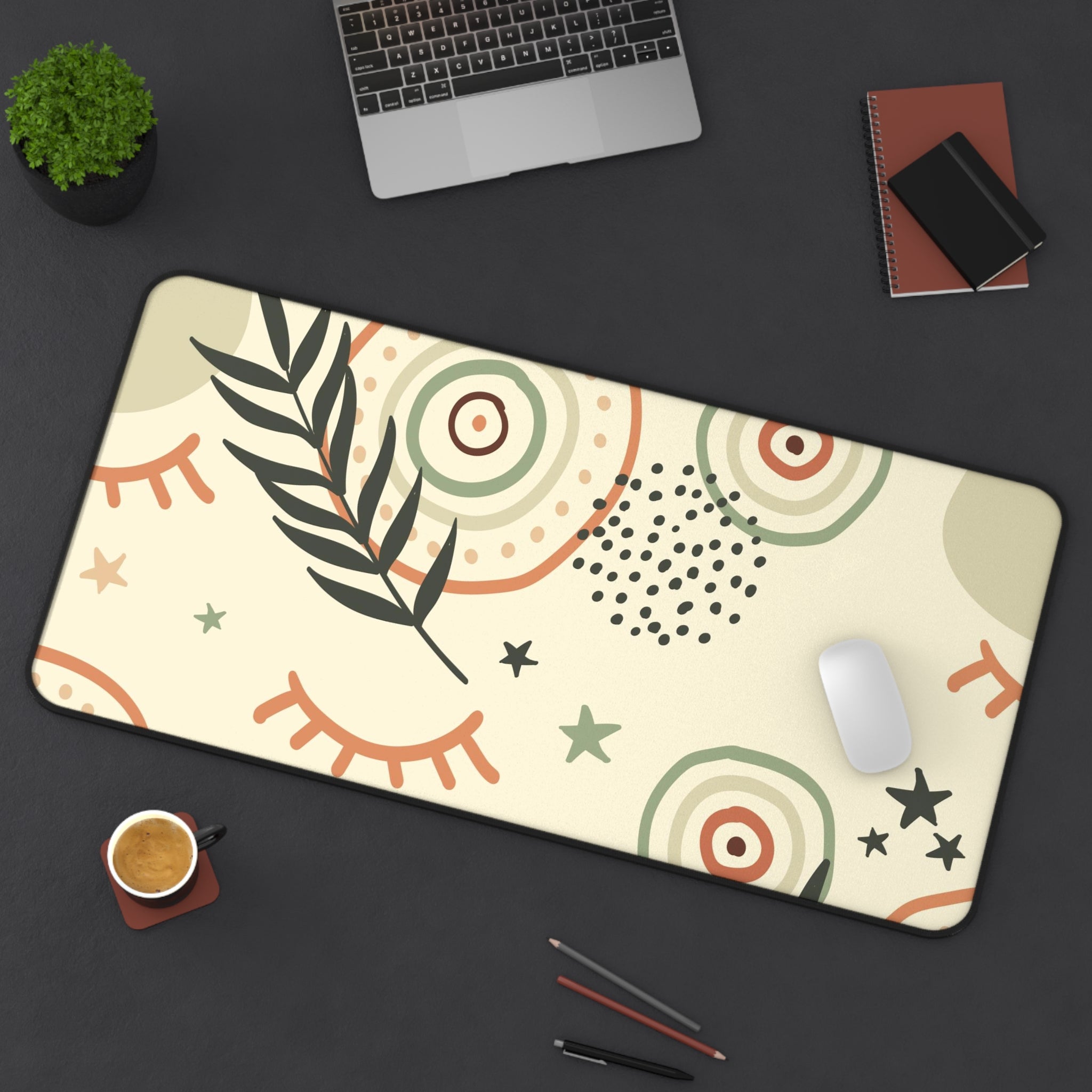 Allleftout Boho Desk Mat, Gaming Mouse Mat, Mousepad Large, Xxl Deskpad Mouse Pad