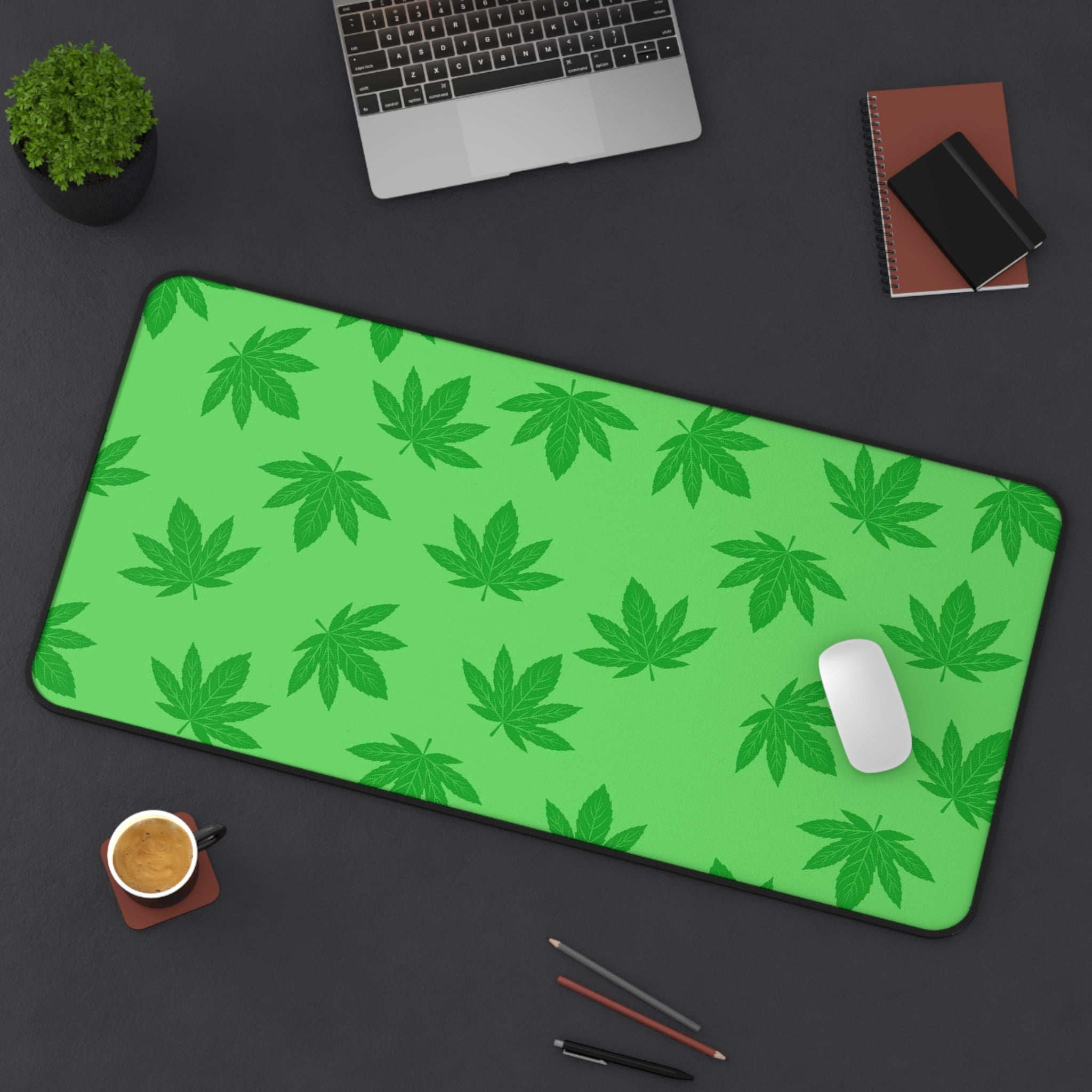 Allleftout Marijuana Desk Mat, Gaming Keyboard Mat, Xxl Mousepad