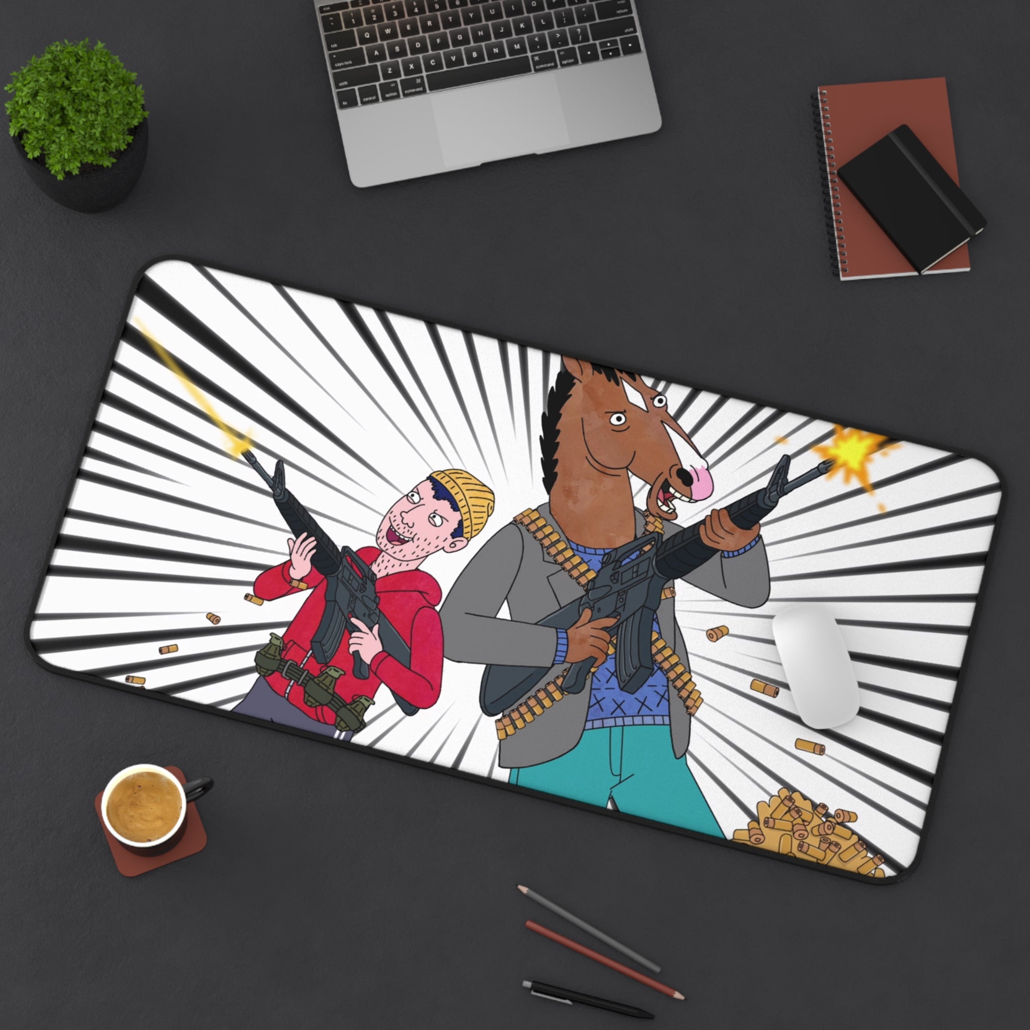 Allleftout Bojack Horseman Desk Mat, Gaming Mouse Mat, Xxl Deskpad Mouse Pad