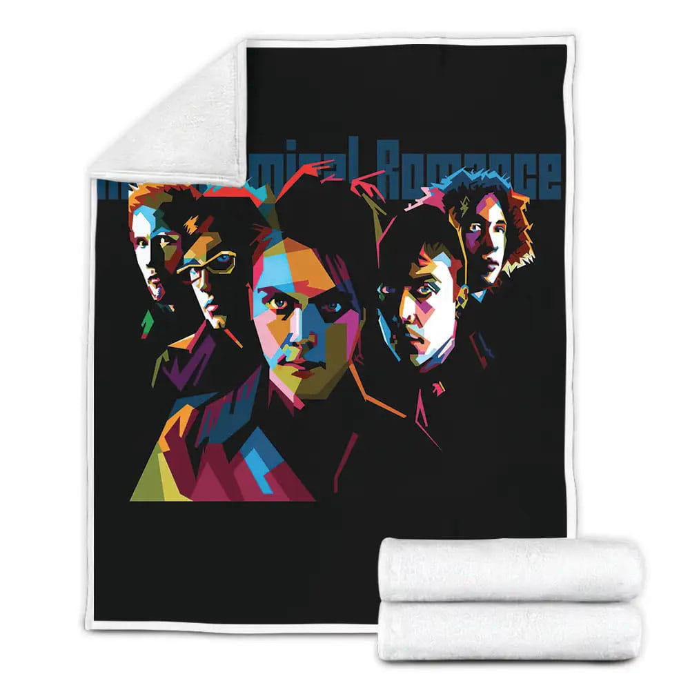 My Chemical Romance Members In Wpap Fleece Blanket Gift For Wife Husband Besties