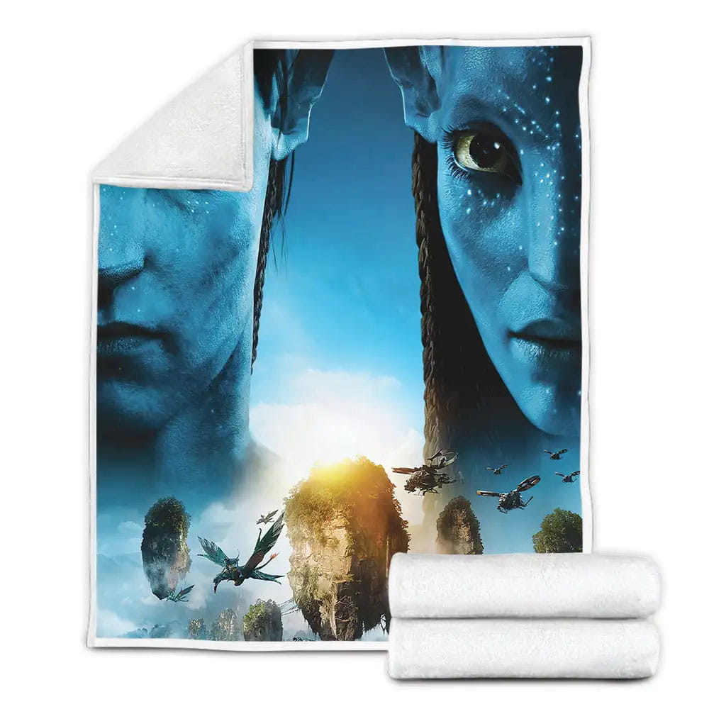 Avatar 2009 Movie Poster Artwork Fleece Blanket Gift For Wife Husband Besties