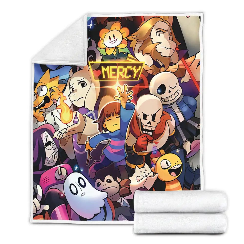 Undertale Frisk Trying To Reach Mercy Artwork Fleece Blanket Perfect 