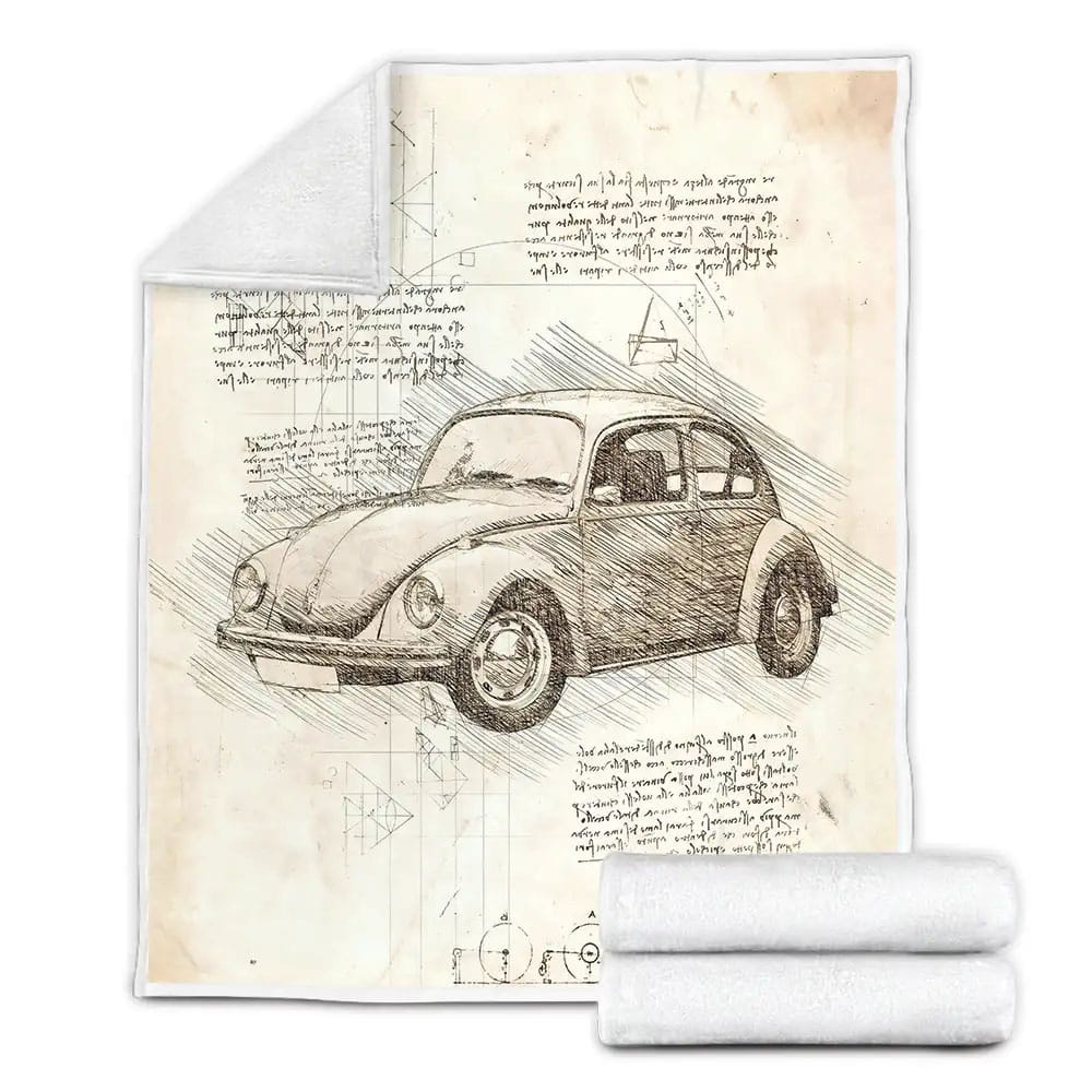 Volkswagen  Beetles Fleece Blanket Gift For Christmas Thanksgiving Halloween